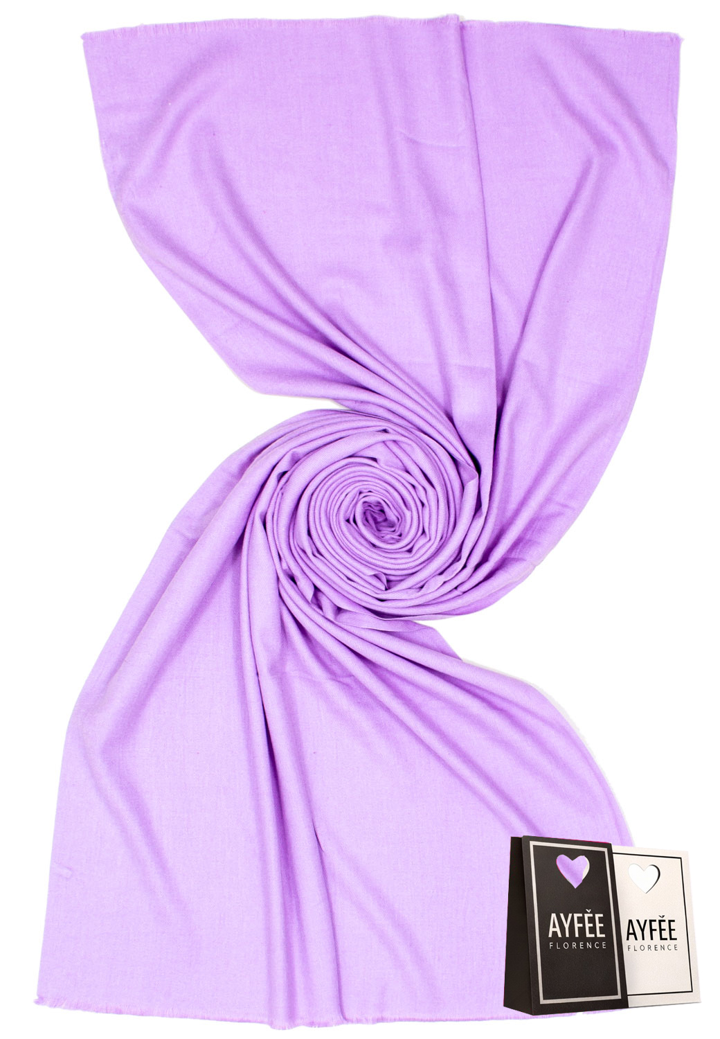 STOLA TINTA UNITA 75X185 100%VI MADE IN PRC         - LILAC